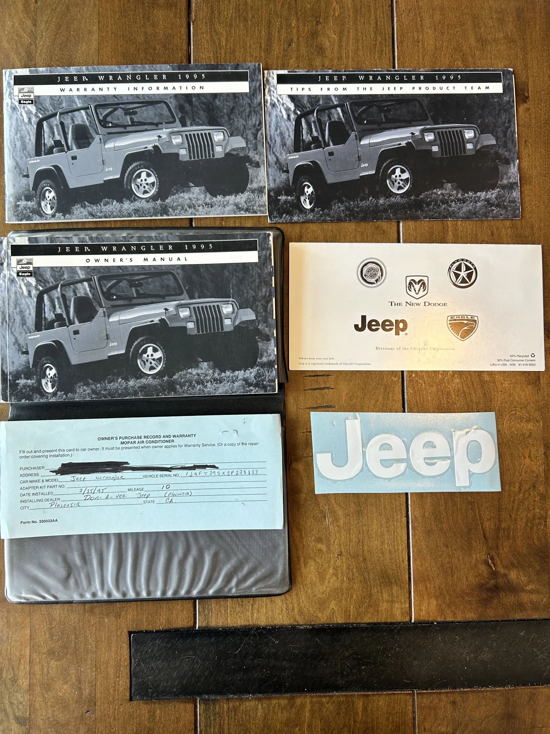 1995 Jeep Wrangler SE / Sport